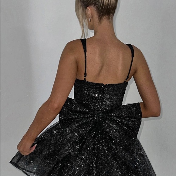Polly Mini Dress - Black Sparkle Babyboo - Picture 2 of 6